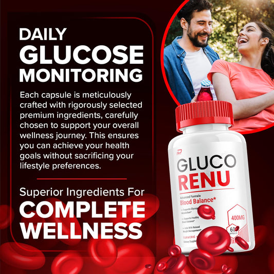 Indelo Gluco Renu capsules closeup for easy daily dosing.