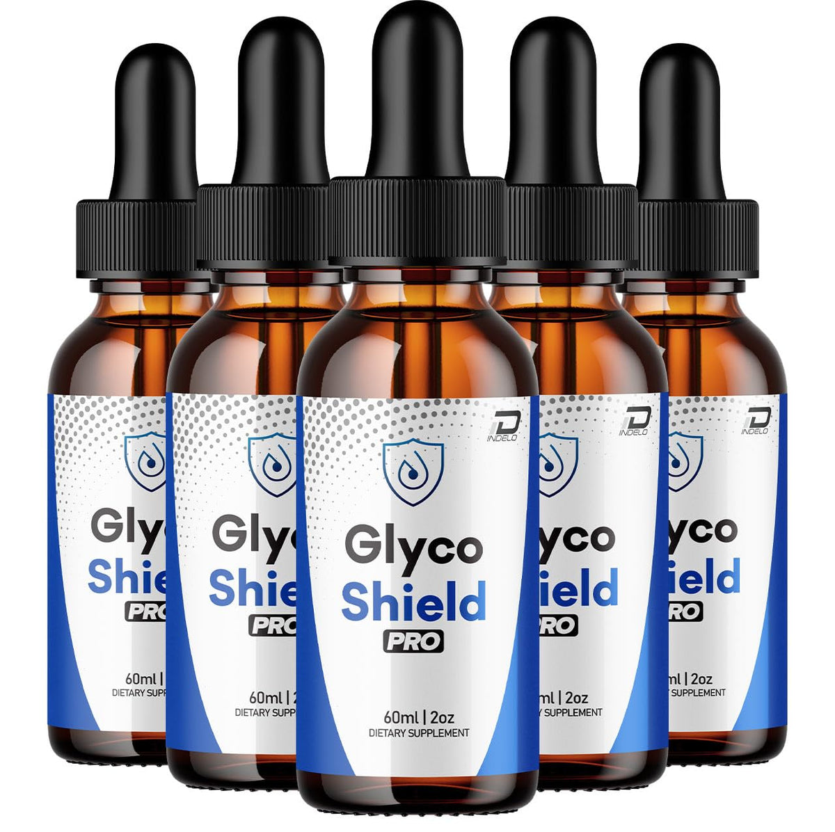 Indelo Glyco Shield Pro bottle with dropper for precise daily dosing.