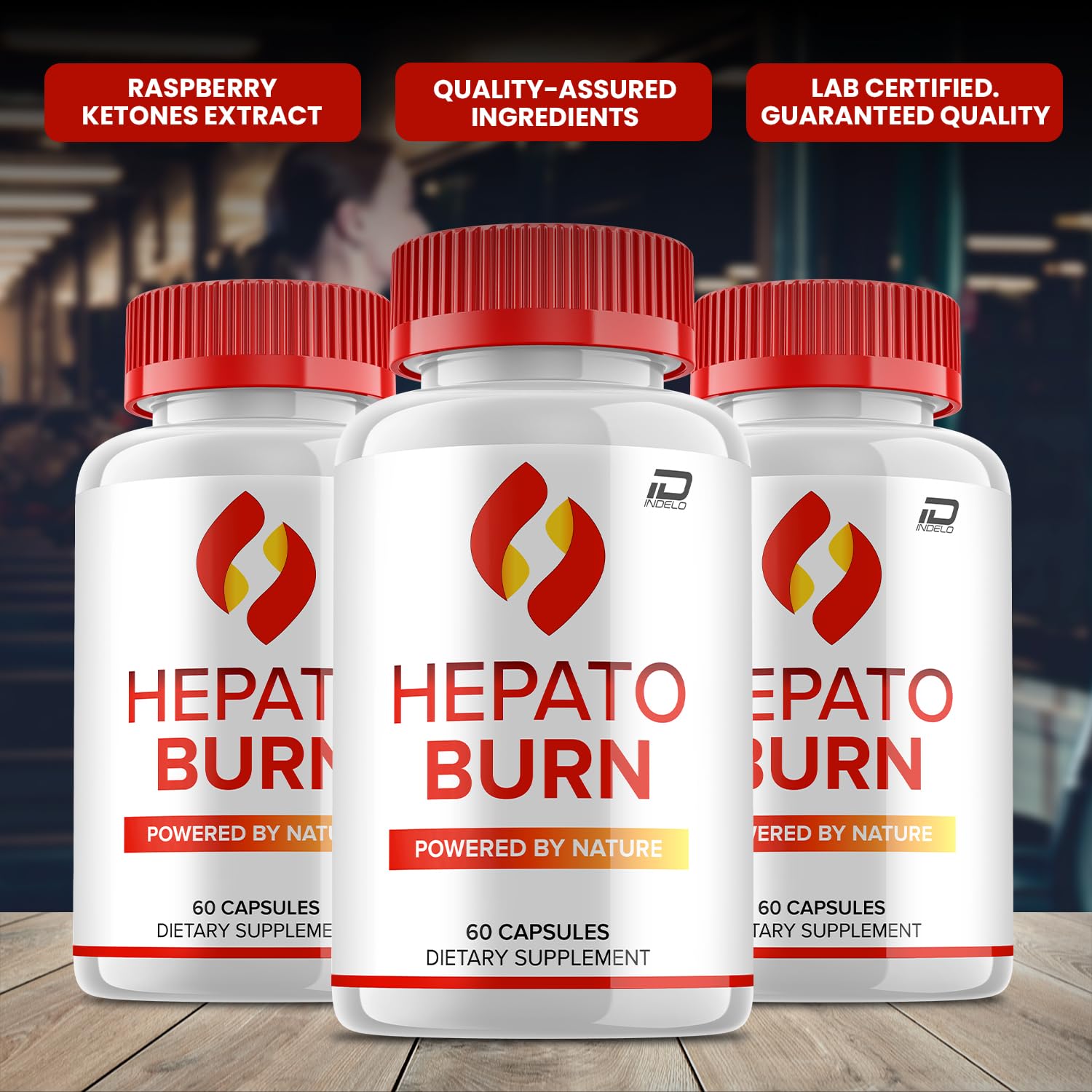 Indelo Hepato Burn daily routine scene with capsules ready to take.