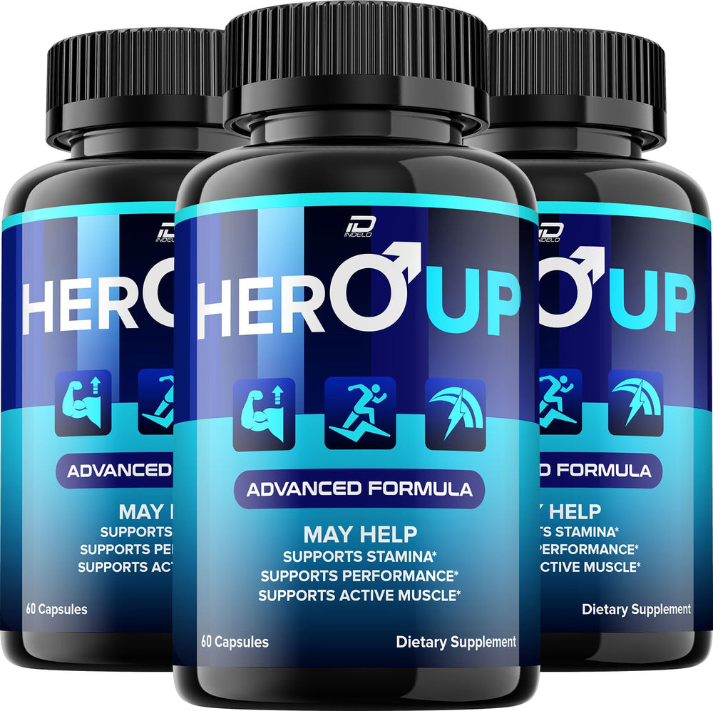 Indelo Hero Up capsule close-up highlighting natural ingredients for daily wellness