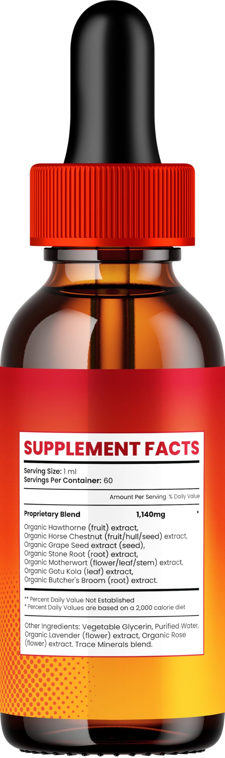 Indelo LipoForme Drops bottle side label lists usage guidelines