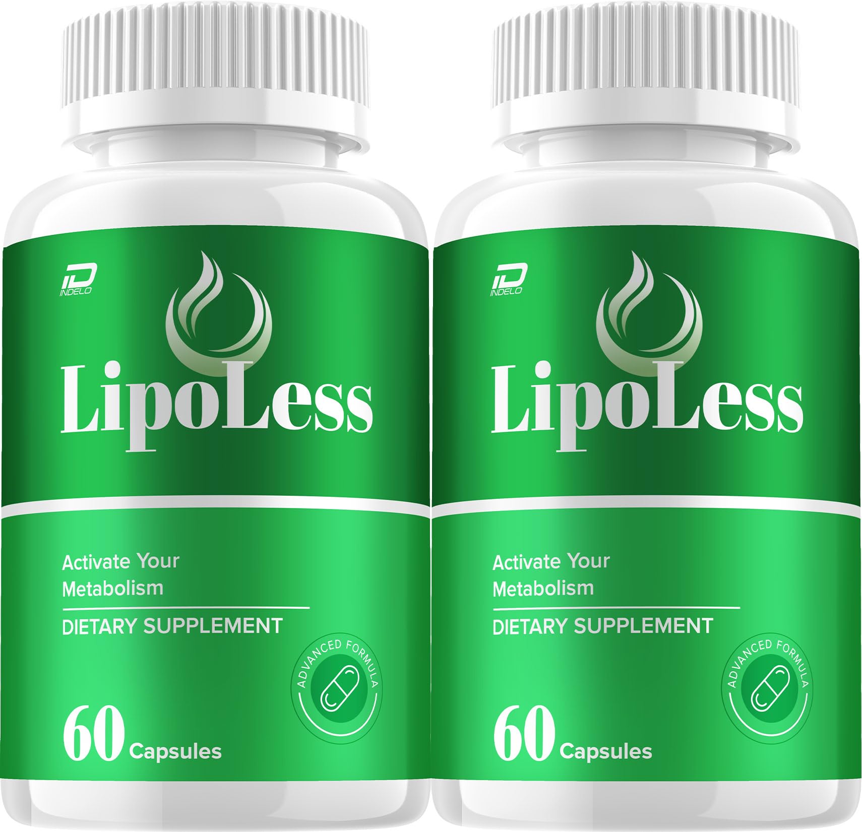 Indelo LipoLess front label, a natural daily wellness option