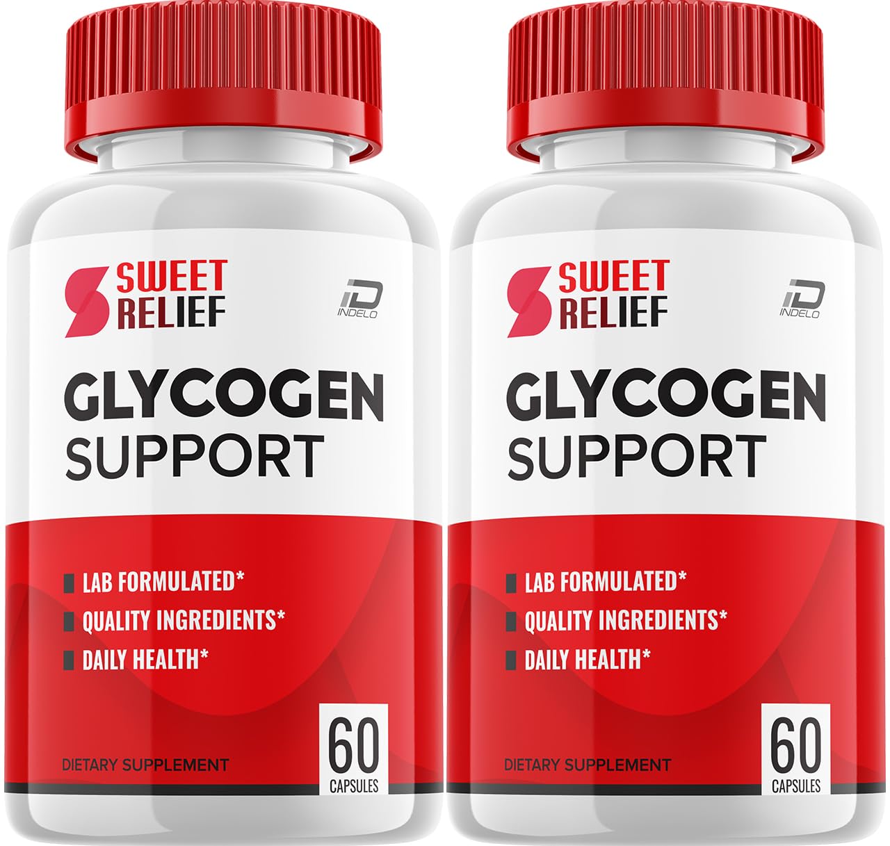 Indelo SweetRelief Glyco capsules for energy support.
