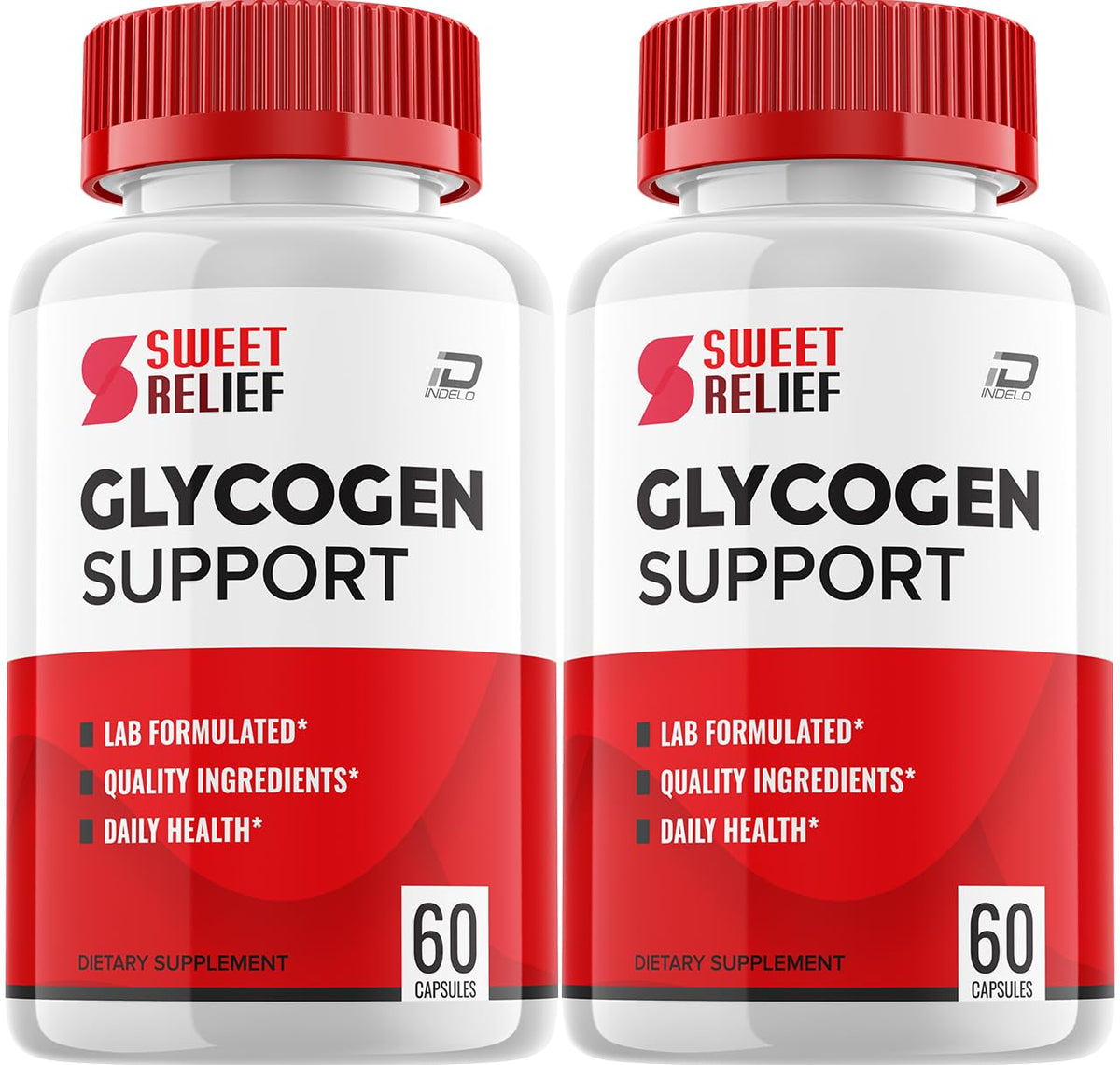 Indelo SweetRelief Glyco capsules for energy support.