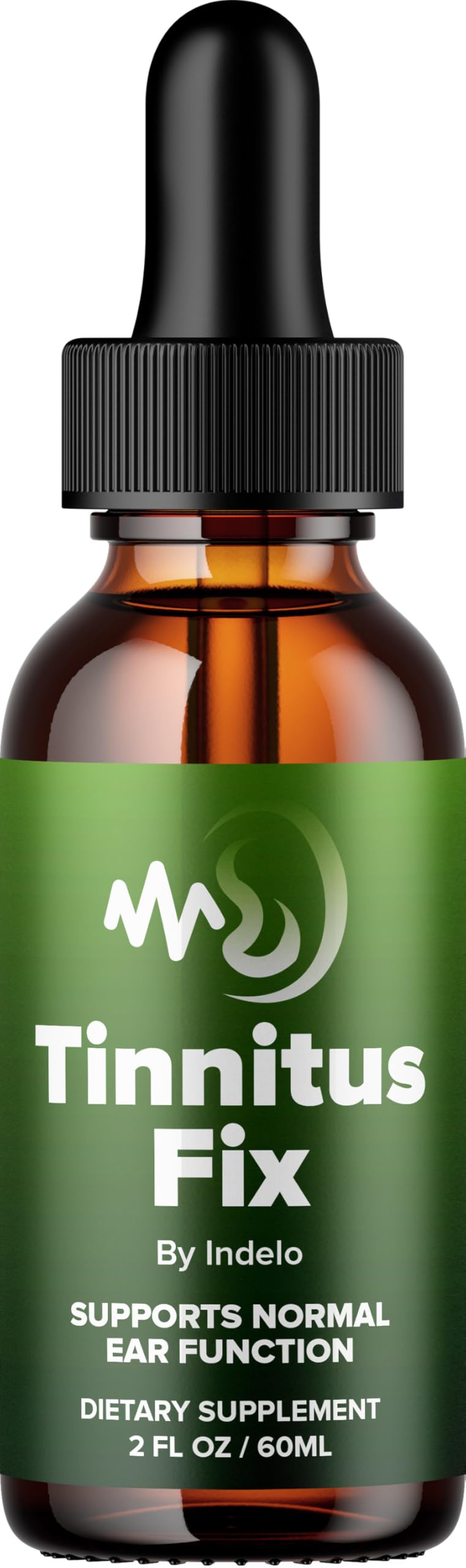 Indelo Tinnitus Fix Drops bottle for daily ear health support.