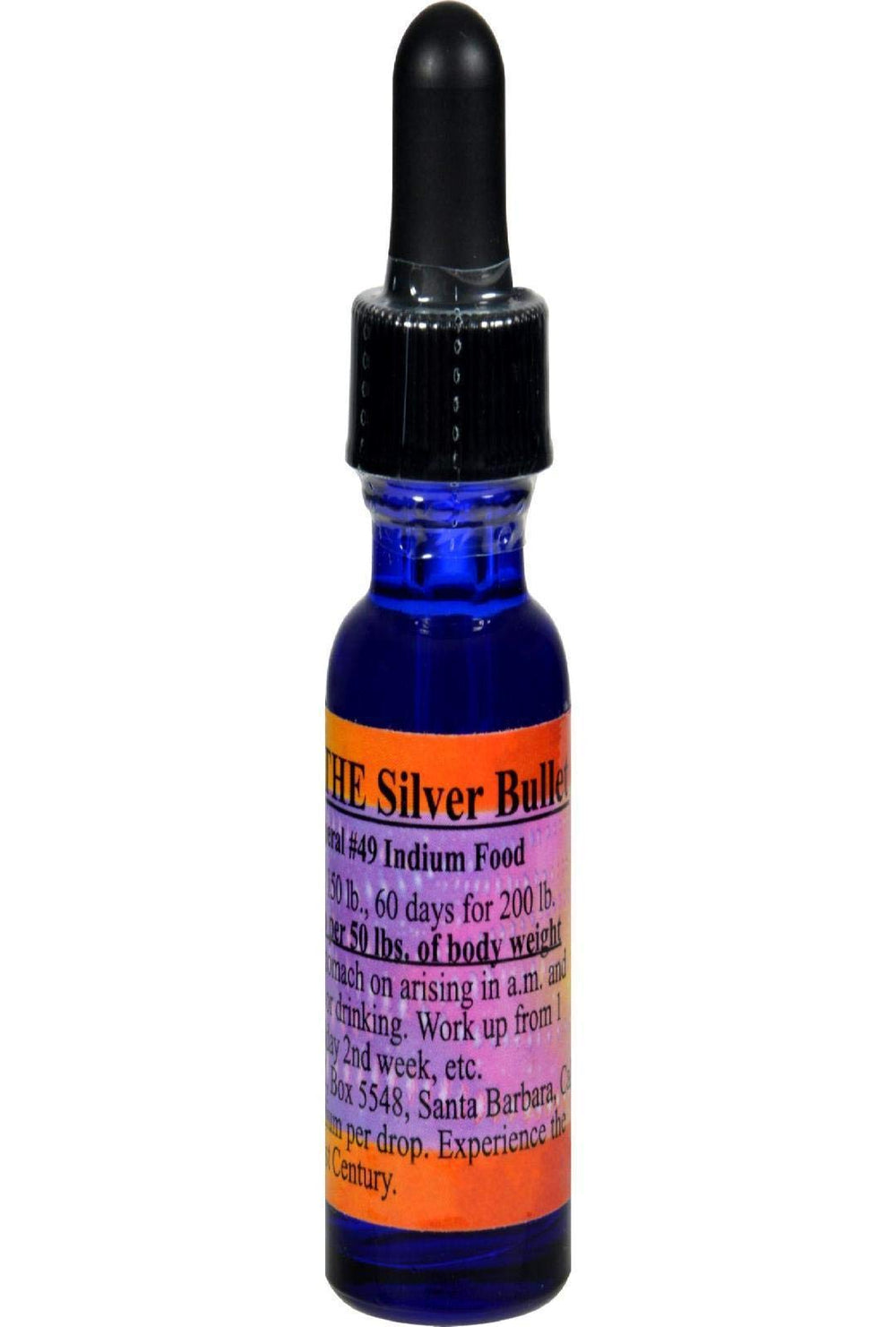 Indiumease silver bullet liquid bottle pour enables easy daily mineral intake.