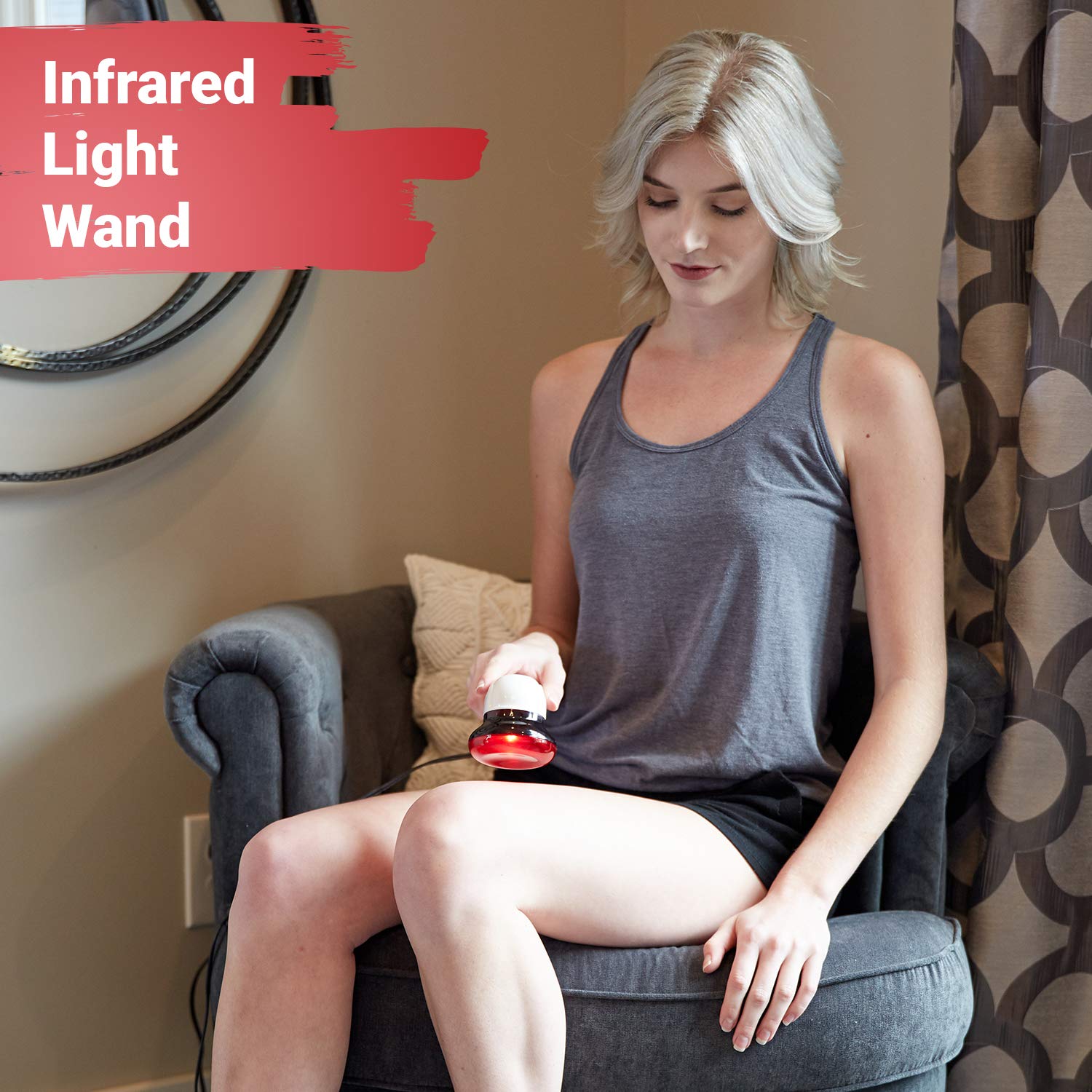 Infarex compact handheld device ready for quick personal therapy.