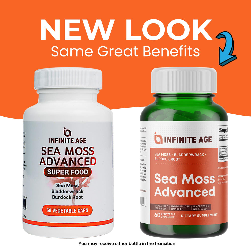 INFINITE AGE burdock root capsules presented for plant-based vitality and overall wellness.