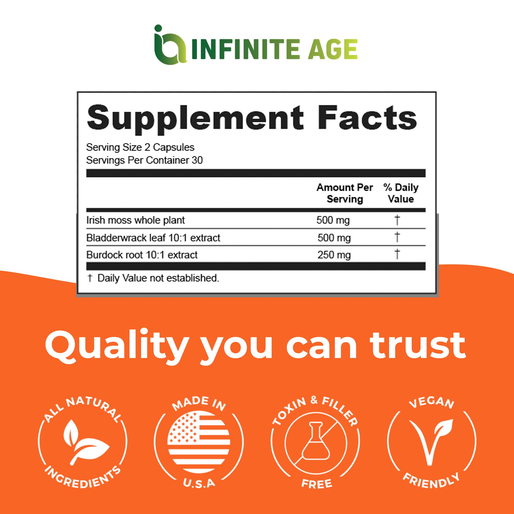 INFINITE AGE certificate of analysis confirms transparency and quality of ingredients.