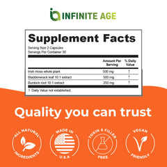 INFINITE AGE certificate of analysis confirms transparency and quality of ingredients.