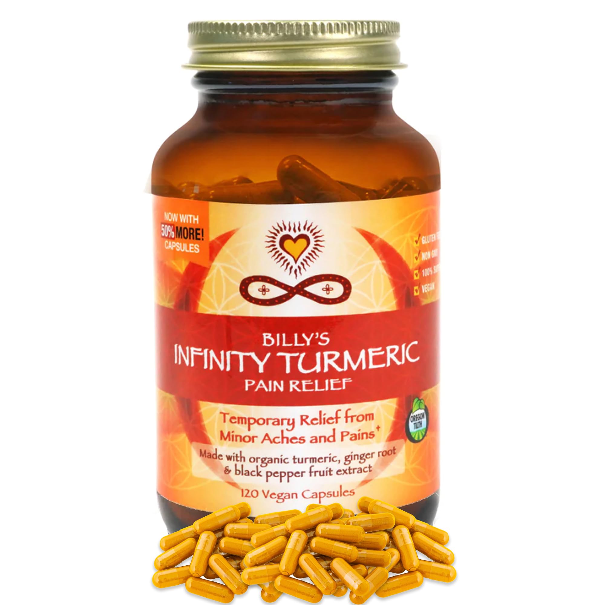 Infinity Greens turmeric capsules bottle high potency daily wellness