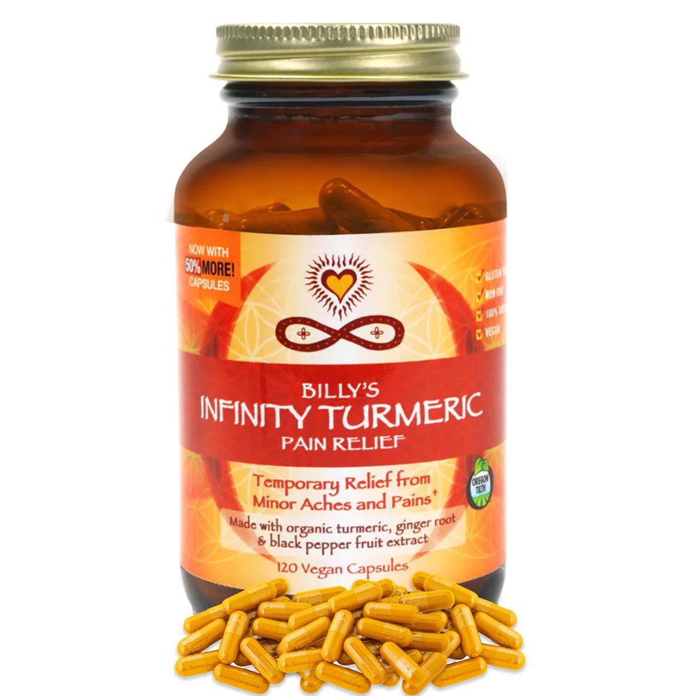 Infinity Greens turmeric capsules bottle high potency daily wellness