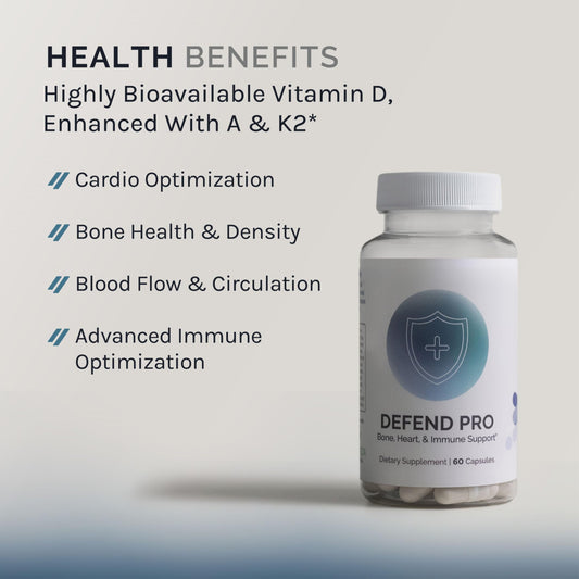 InfiniWell Defend Pro bottle pour shows ready-to-take capsules.