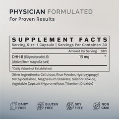 InfiniWell DHH-B Max label view emphasizes 20x potency versus standard magnolia extract.