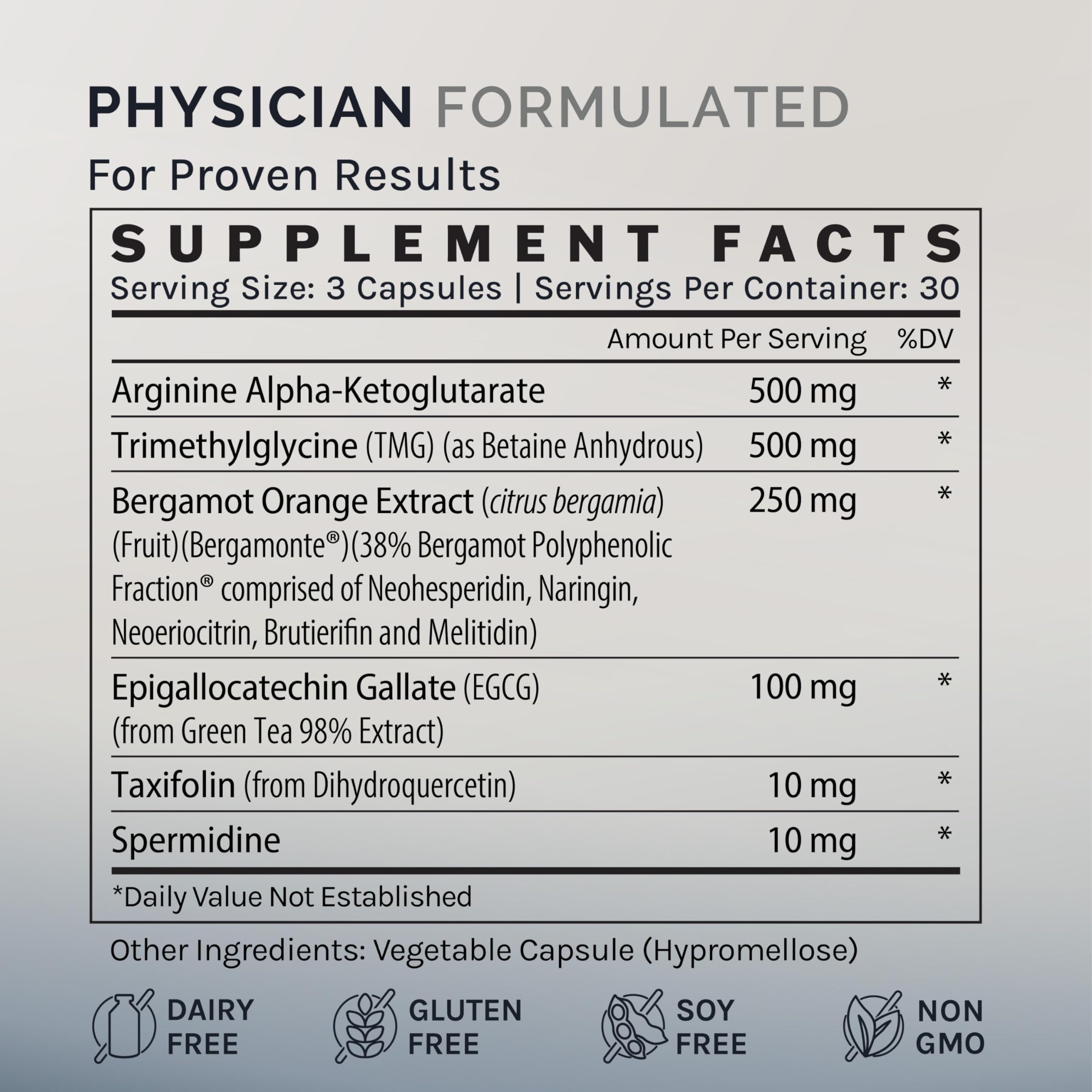 InfiniWell Enhance label back showing science-backed components.