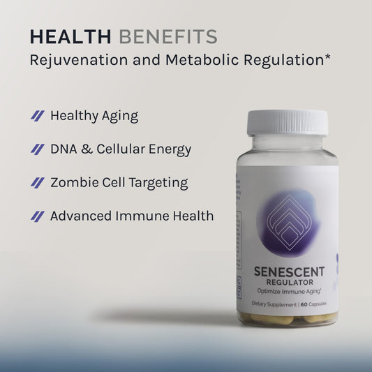 InfiniWell Senescent Regulator capsules closeup showing capsules for cellular support