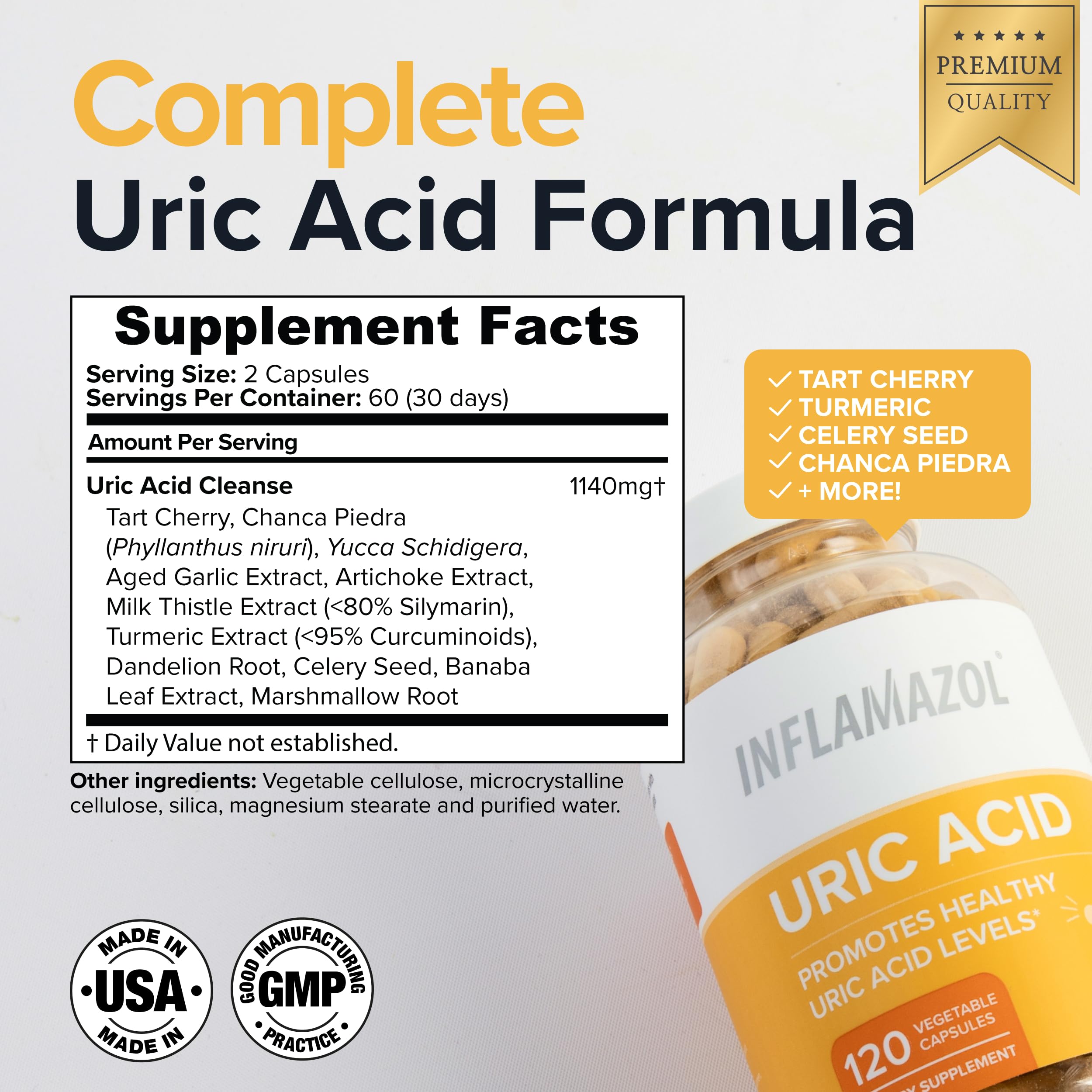 Inflamazol Chanca Piedra extract featured for balance in herbal blend.
