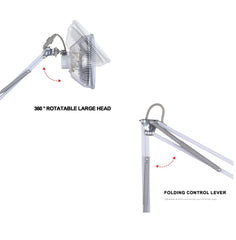 Infrared Mineral Heat Therapy Lamp arm extended provides customizable heat reach.