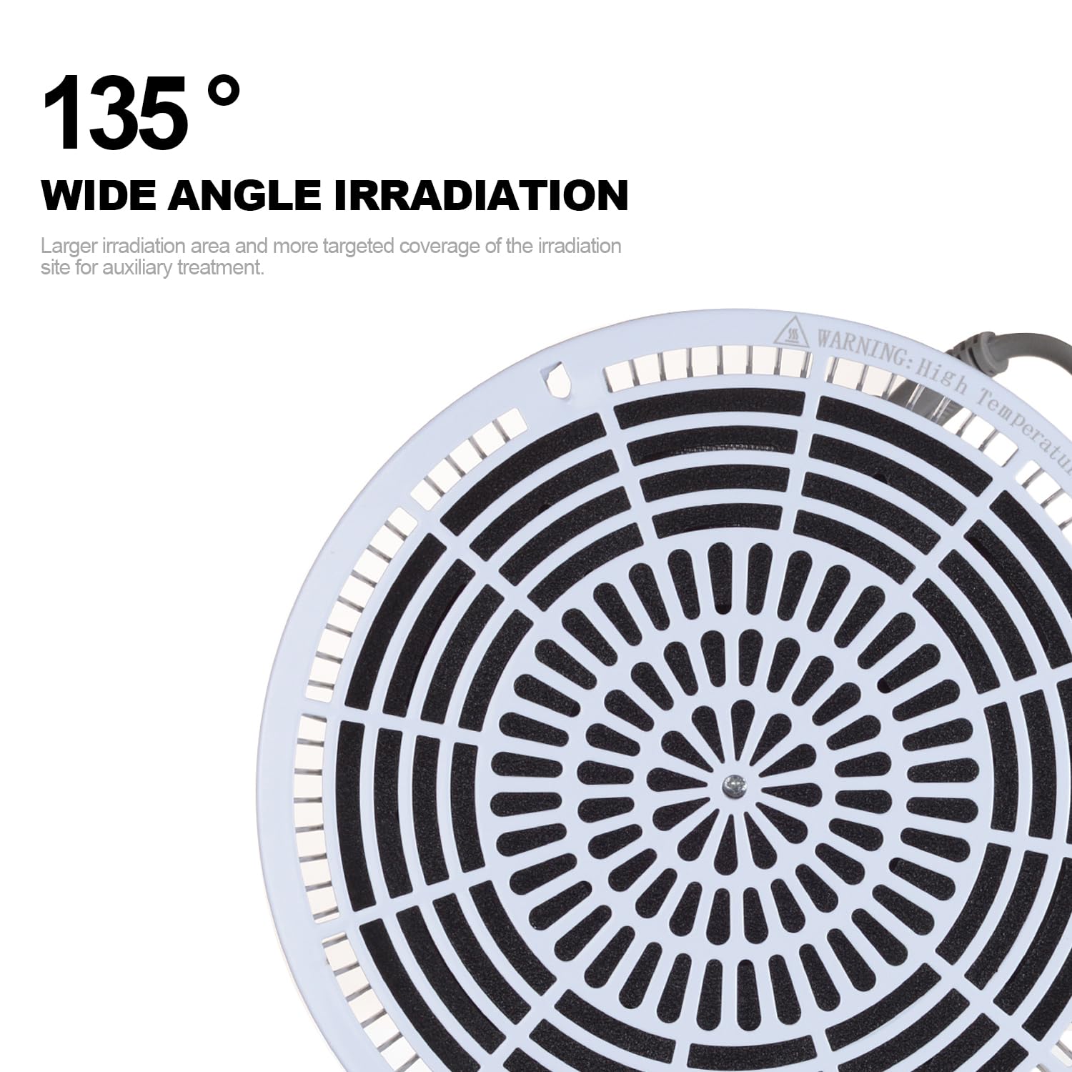 Infrared Mineral Heat Therapy Lamp tilting head enables targeted heat delivery to areas.