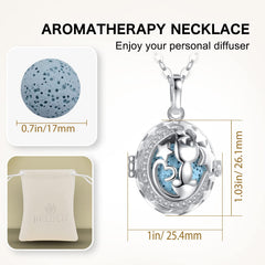 InfuseU Cat diffuser necklace velvet pouch included for gifting