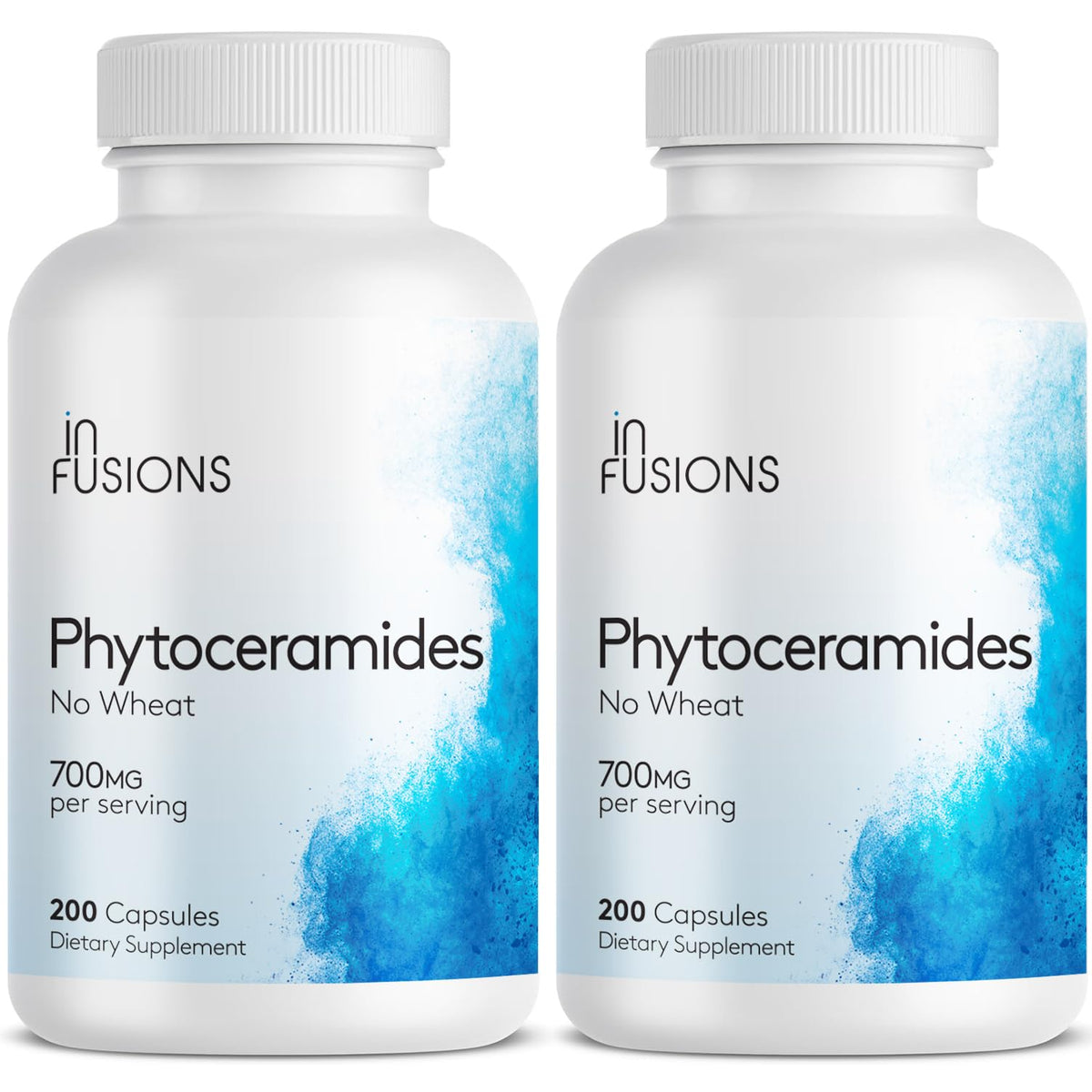 Infusions International Phytoceramides bottle pour shows high-strength 700mg capsules for skin support