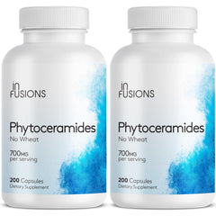 Infusions International Phytoceramides bottle pour shows high-strength 700mg capsules for skin support