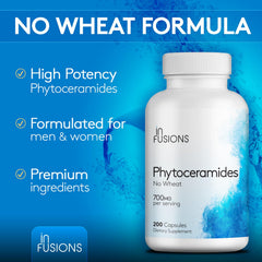 Gluten-free and non-GMO badge on Infusions International Phytoceramides packaging