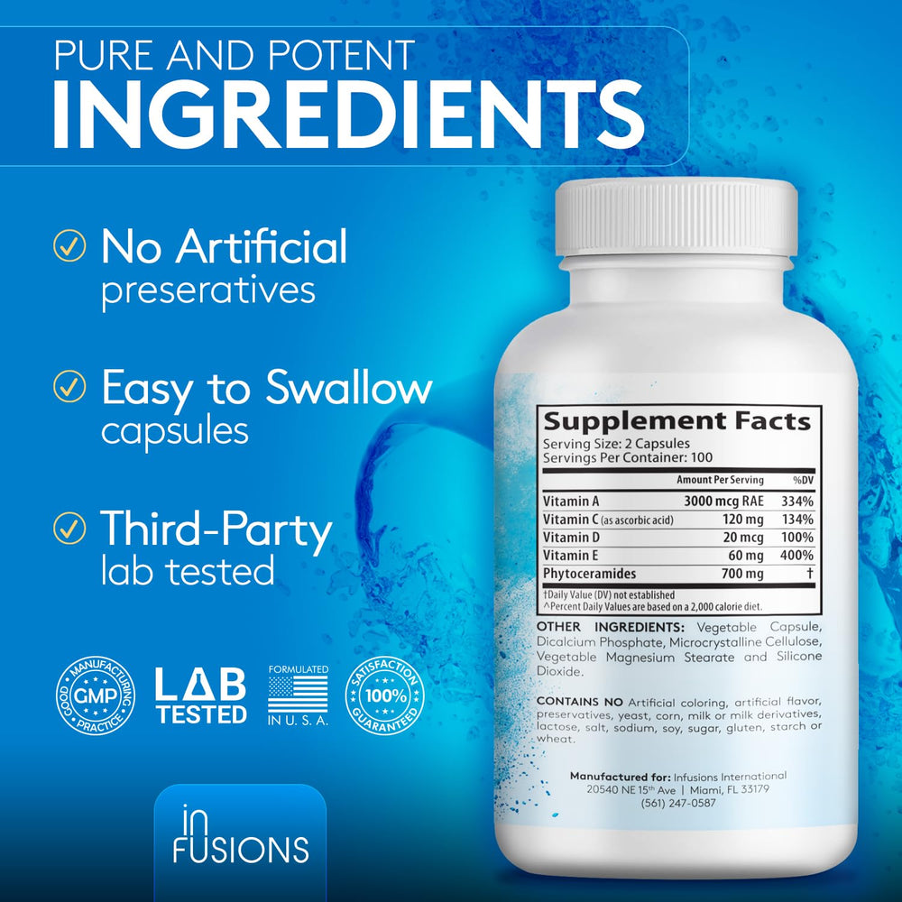 Manufacturing in GMP-compliant facility ensures quality for Infusions International Phytoceramides