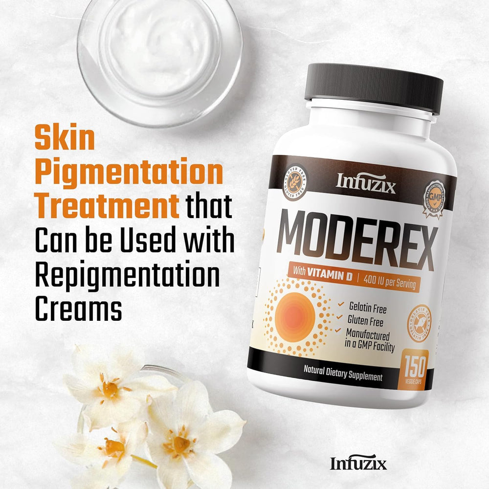 Infuzix Moderex packaging box emphasizes a natural, plant-based formula.