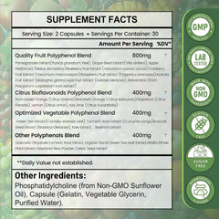 inGreens 25-in-1 polyphenols label detail shows clean vegan formulation.