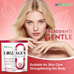Resealable pouch showing 30 servings of inGreens collagen gummies