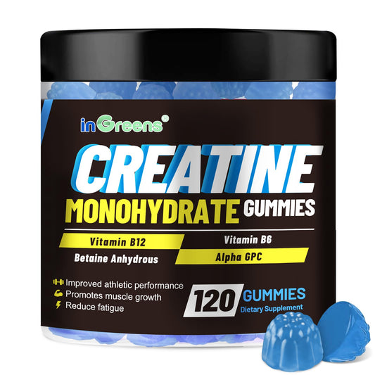 inGreens Creatine Monohydrate Gummies bottle for convenient daily use