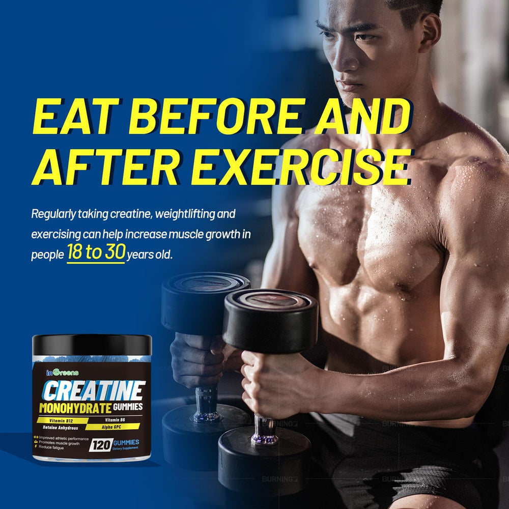 inGreens Creatine Monohydrate Gummies on the go for workouts