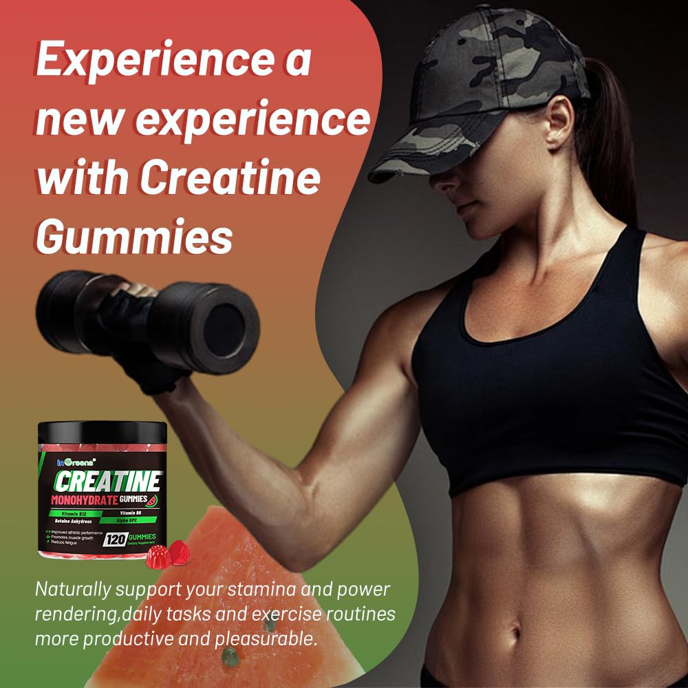 inGreens gluten-free creatine gummies, manufactured in the USA with quality testing.