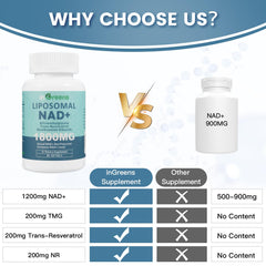 ingreens Liposomal NAD+ plus lifestyle scene emphasizing daily wellness