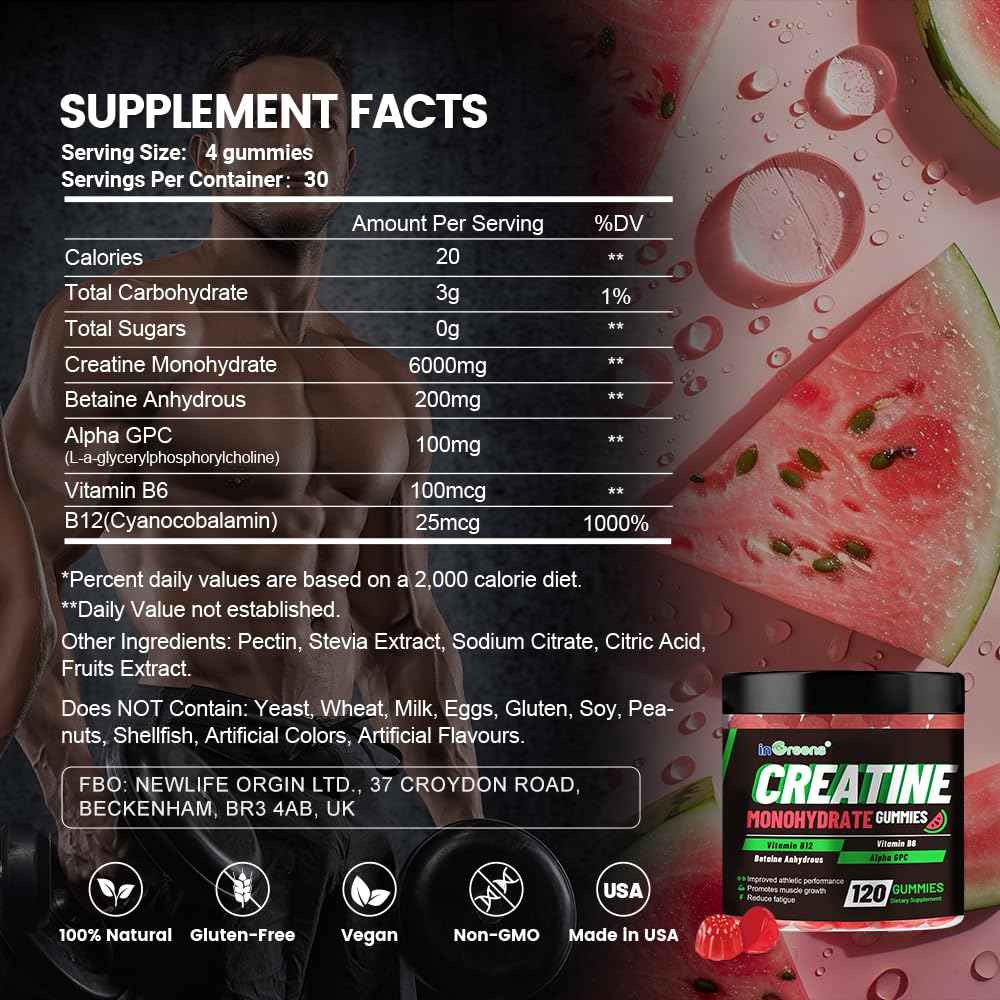 inGreens sugar-free creatine chewables berry flavor, a clean option for daily use.