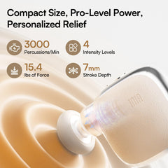 INIA PocketForce Mini Massage Gun three heads attachments, targeted muscle care at home or gym.
