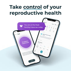Inito app dashboard with hormone charts and values
