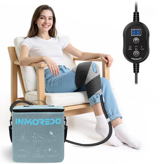 Inmoredo Cold Therapy Machine knee-therapy view, targeting post-surgery swelling relief.