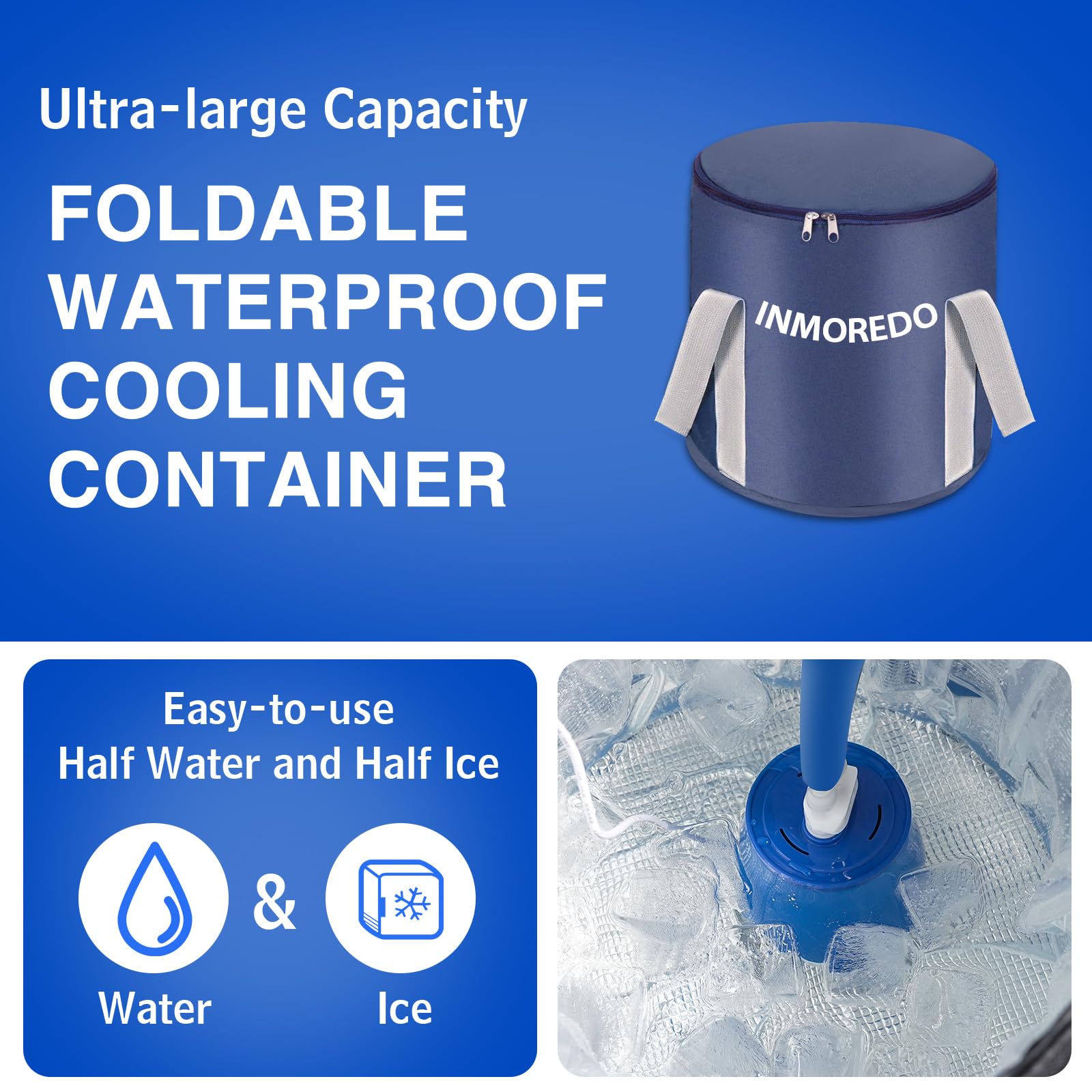 Inmoredo insulated bucket keeps cold longer for continued therapy sessions