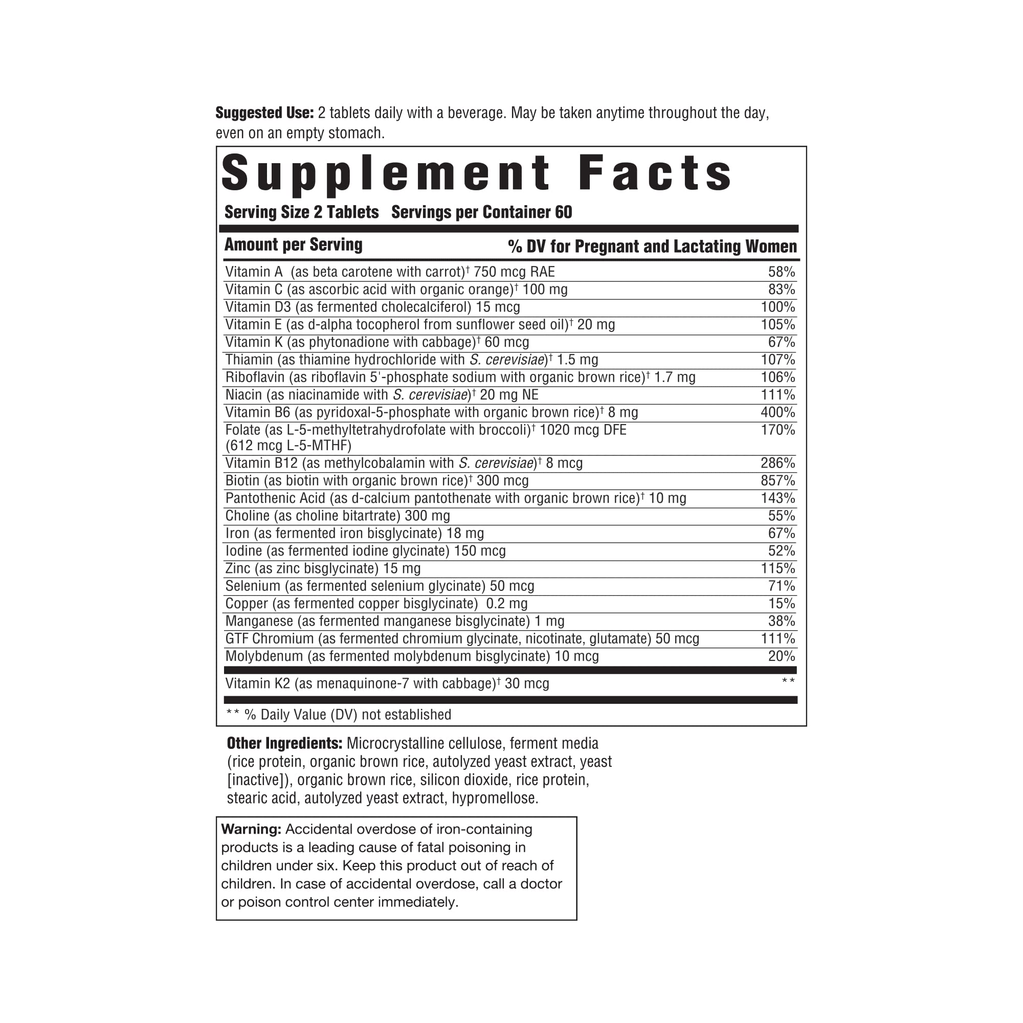 Innate Response Formulas Baby Me Multivitamin bottle pour shows easy, anytime dosing.
