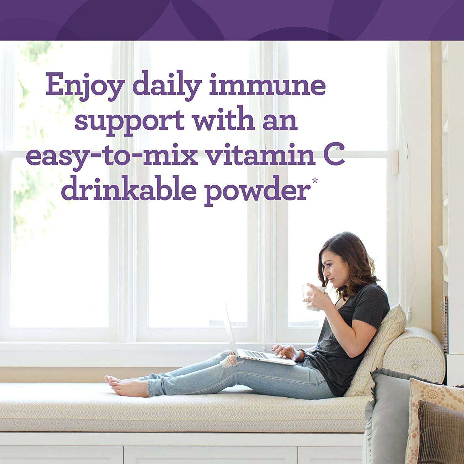 Innate Response Formulas vitamin C powder dissolving in water for quick refresh