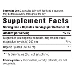 INNATE Magnesium 300 mg capsules pack on a surface, showcasing three-forms blend for balanced mineral support.