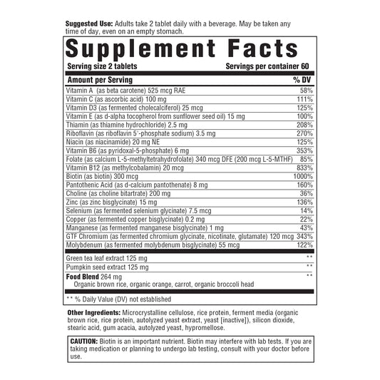 Closeup of Innate Response Formulas tablets showing two-tablet daily dose.