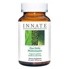 INNATE Response Formulas One Daily bottle front shows clean vegetarian multivitamin for daily use.