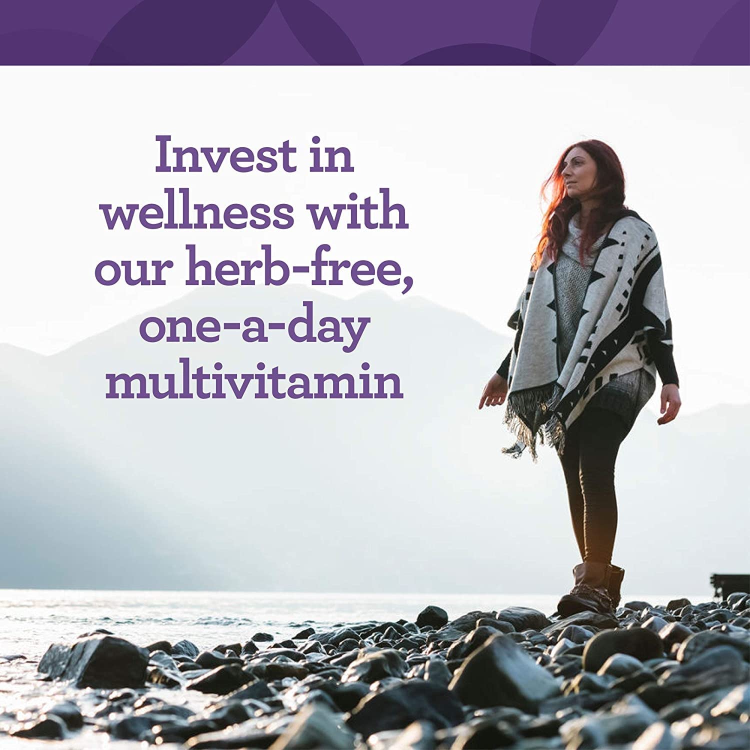Nutrition label highlights B vitamins and Vitamin D3 for daily support.