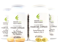 Innate Skin Clear Skin Acne Vitamin System bottle — easy daily capsules for hormonal balance