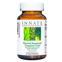 Innate Thyroid Response Complete Care bottle highlights daily thyroid support.