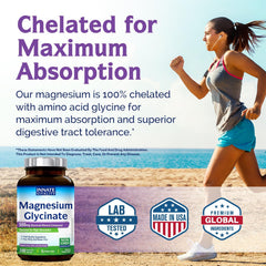 Supplement facts panel highlights magnesium glycinate per serving for planning.