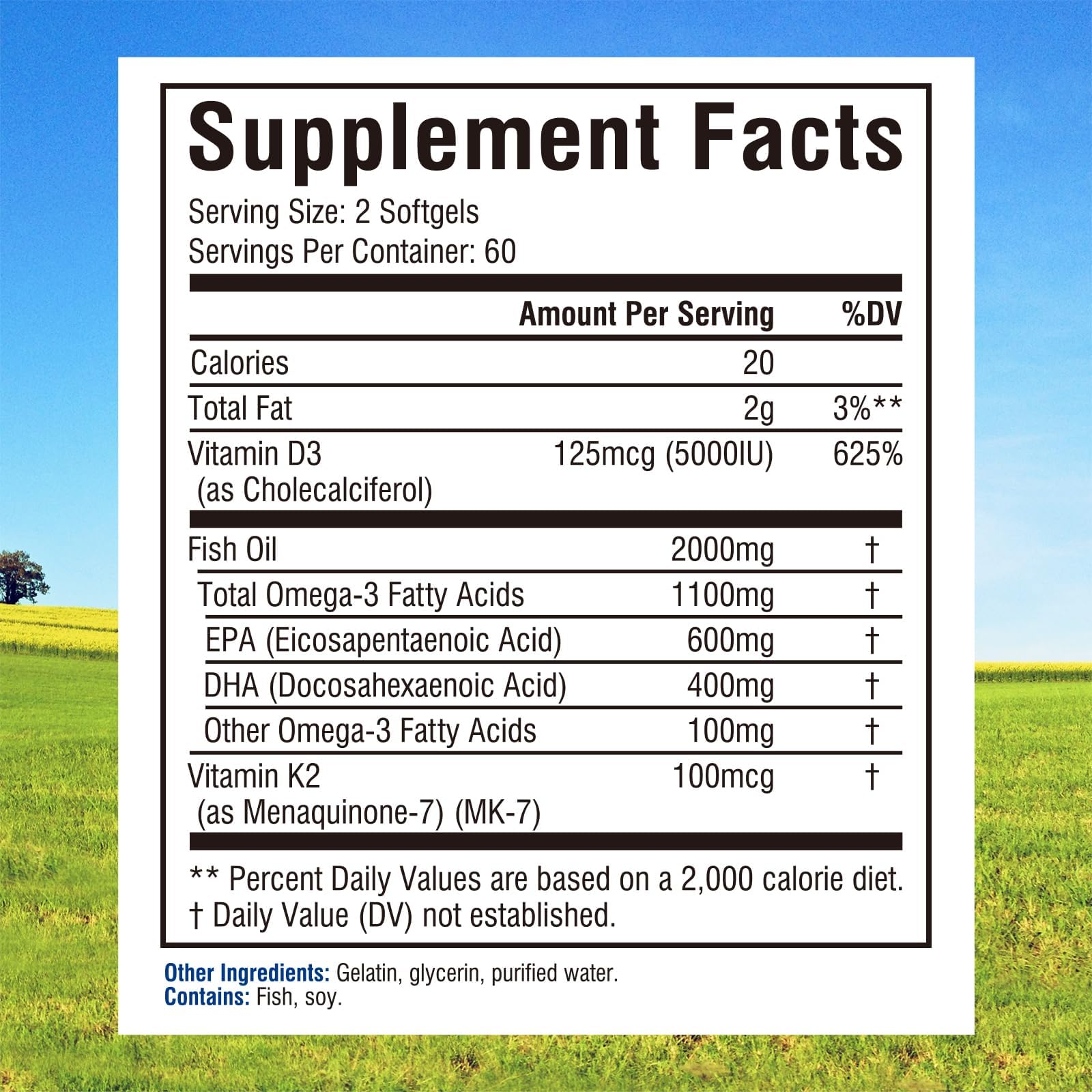 Innate Vitality Omega-3 softgel pour illustrating easy daily dosing.
